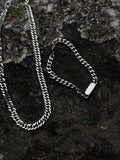 STAINLESS STEEL NIOR TITAN LINK BRACELET AND LINK CHAIN COMBO