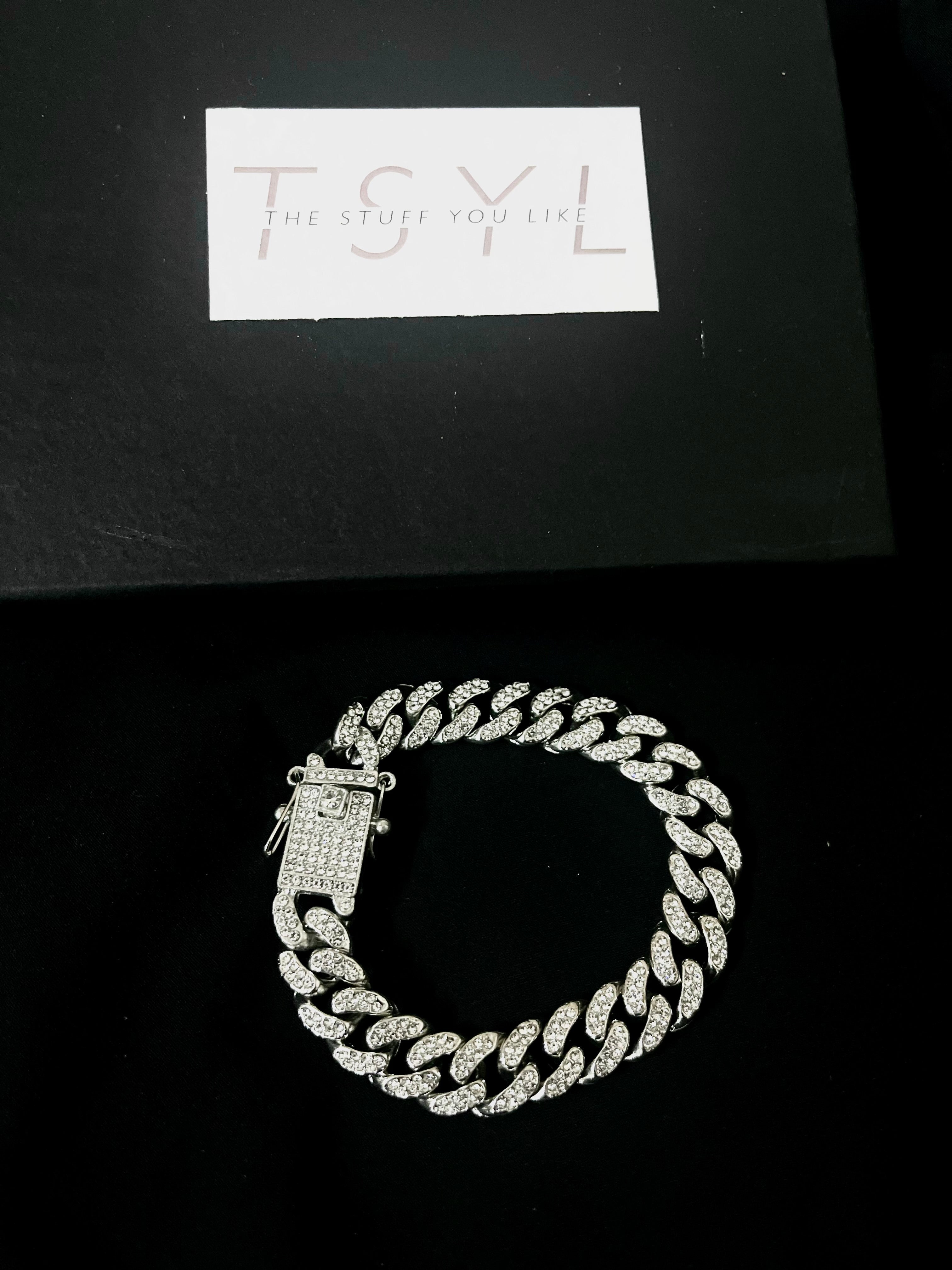 ICEDOUT CUBAN LINK CHAIN BRACELET