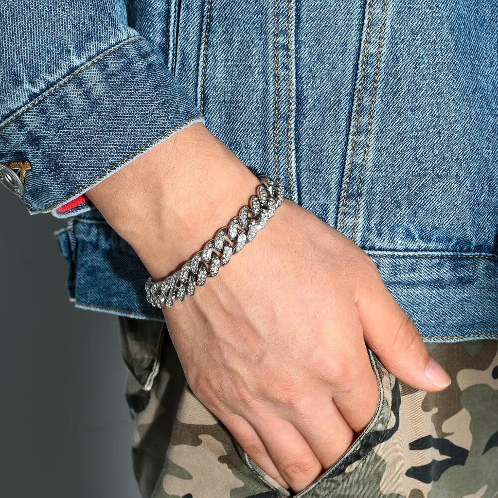 ICEDOUT CUBAN LINK CHAIN BRACELET